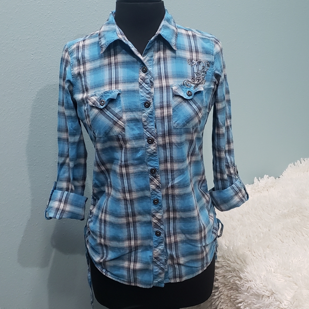 Maurices Western Style Button Down Blouse